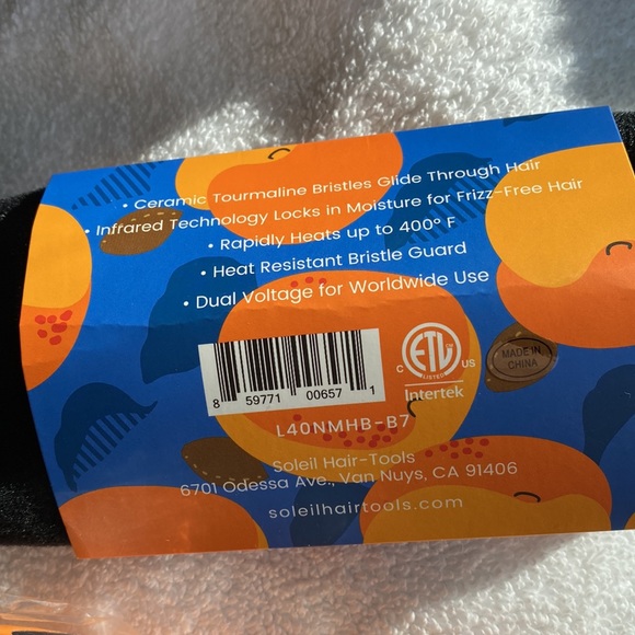 Soleil Beauty Hair Tools Mini Heat Brush - Apricot - Picture 6 of 10